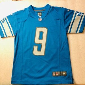 NFL Nike Youth Sz M Matthew Stafford Detroit Lions #9 Blue NFL  TeamJersey